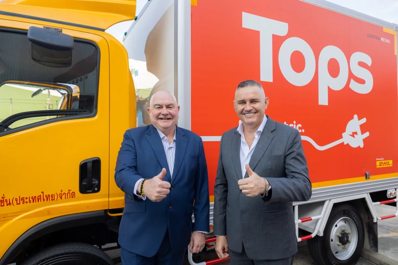 Tops Teams Up with DHL Supply Chain Thailand to Roll Out Clean-Energy Electric Trucks, Paving the Way for Sustainable Green Logistics with a 5-Year Plan to Slash Emissions by 13,335 Tons