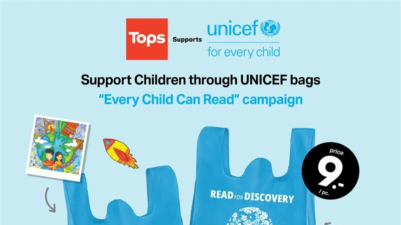 TOPS, under Central Retail, partners with UNICEF Thailand to launch the limited-edition “Read for Discovery” shopping bags; a project designed to spark imagination and invite customers to support children’s literacy in Thailand with every purchase