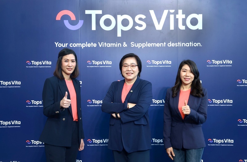 Central Retail launches Tops Vita, Thailand’s first O2O vitamins retail, with plans to expand to a total of 150 branches and achieve its sales target of THB 1,500 million by 2027, paving way to its position as #1 in Thailand’s vitamins and supplement market