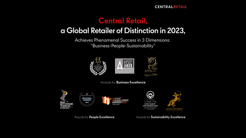 Central Retail, a Global Retailer of Distinction in 2023, Achieves Phenomenal Success in 3 Dimensions: “Business-People-Sustainability”
