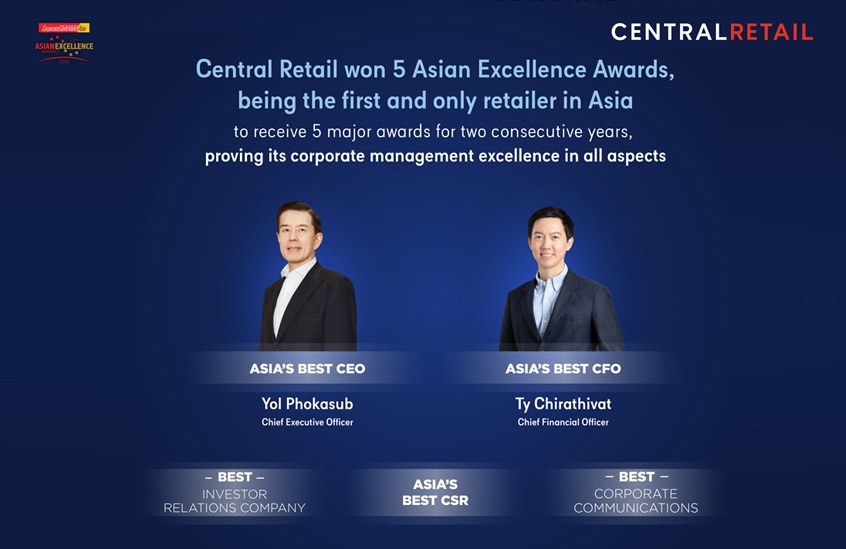 Central Retail, the first and only retailer in Asia, to receive 5 major Asian Excellence Awards 2022