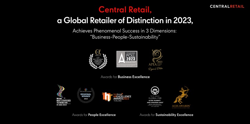 Central Retail, a Global Retailer of Distinction in 2023, Achieves Phenomenal Success in 3 Dimensions: “Business-People-Sustainability”